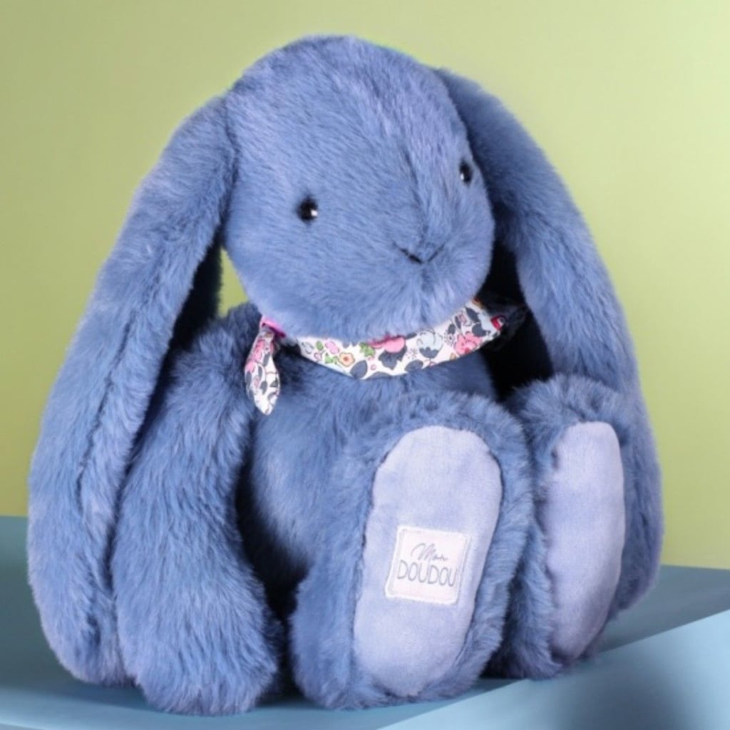 Blomsterkanin i Blå (35 cm) fra Doudou et Compagnie
