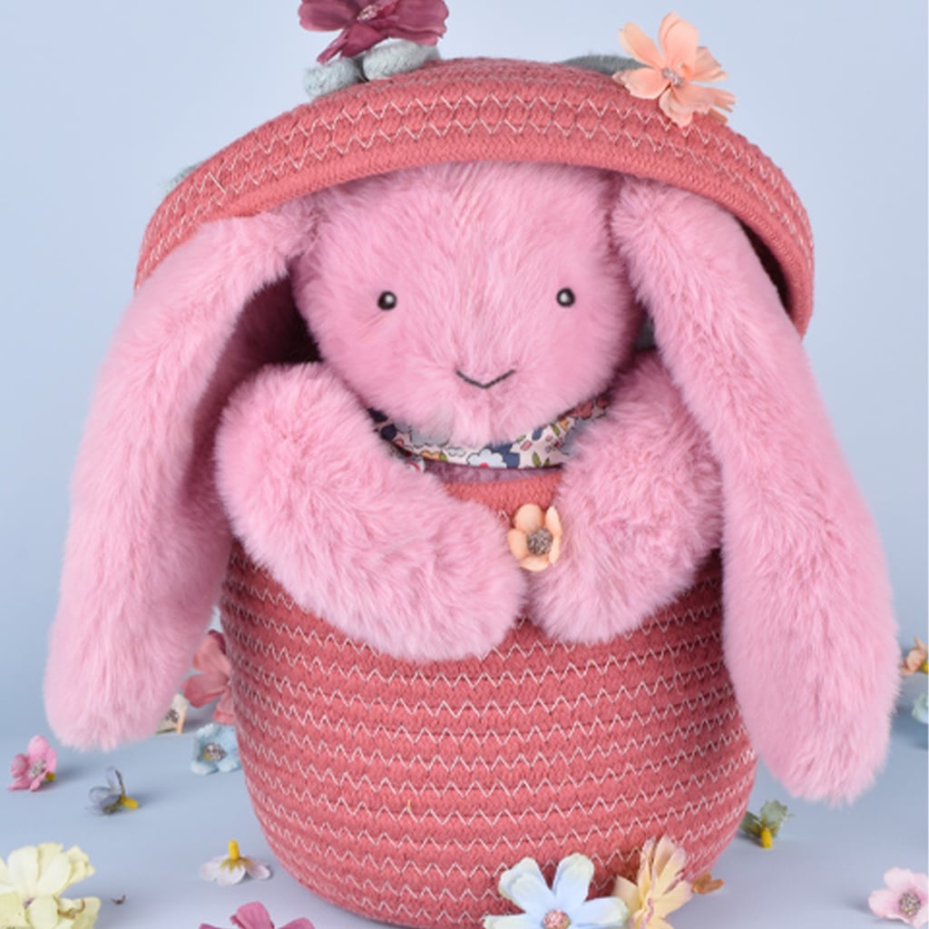 Blomsterkanin i Rosa (25 cm) fra Doudou et Compagnie