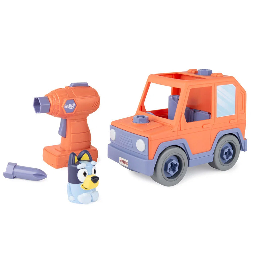 Bluey Build a Buddy Motoriseret Bil og Boremaskine