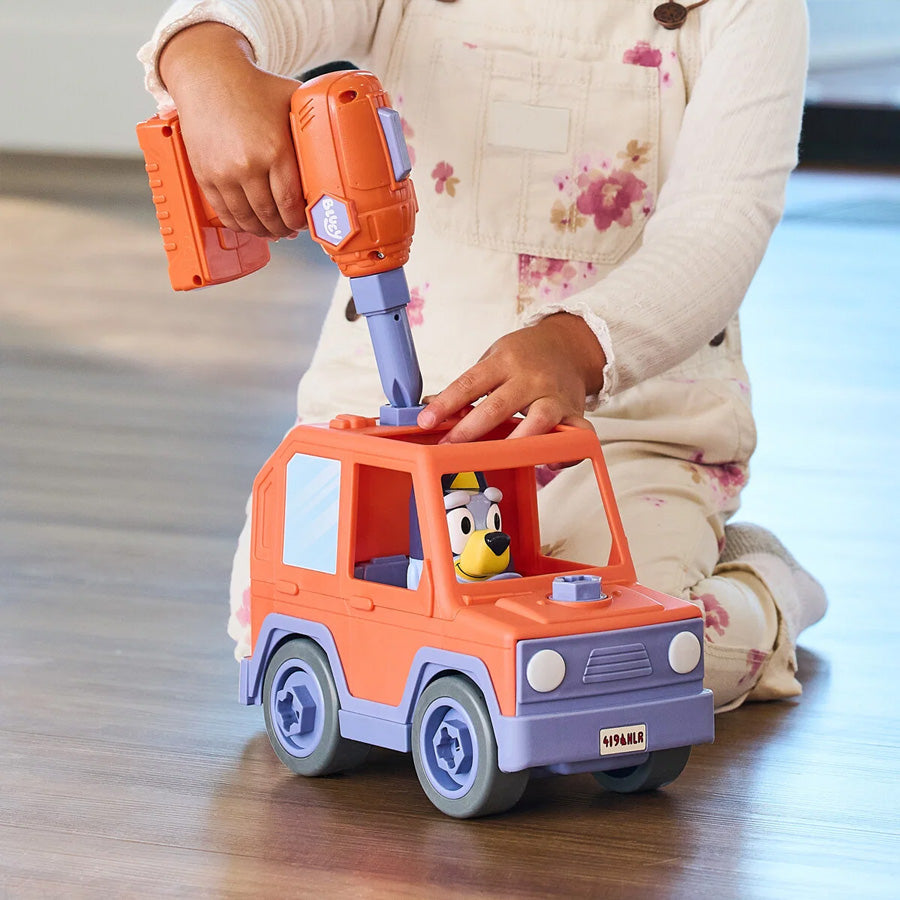 Bluey Build a Buddy Motoriseret Bil og Boremaskine