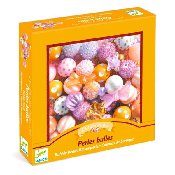 Bubble Plastperler med Guld Farver