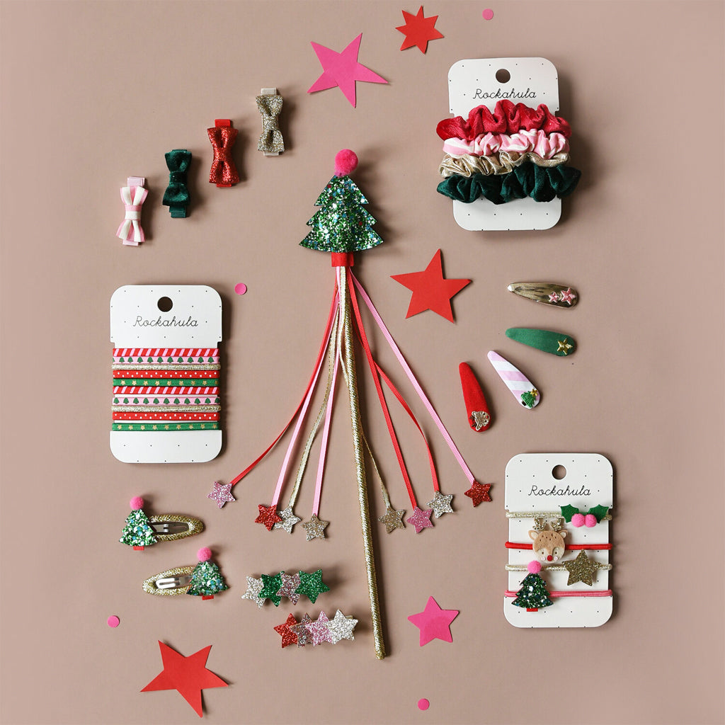 Christmas Tree Glitter Hårclips
