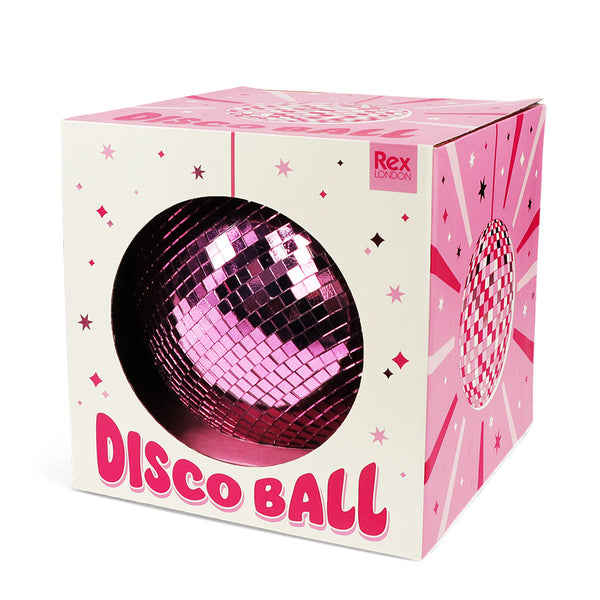 Disco Kugle Til Ophæng 15 cm - Pink