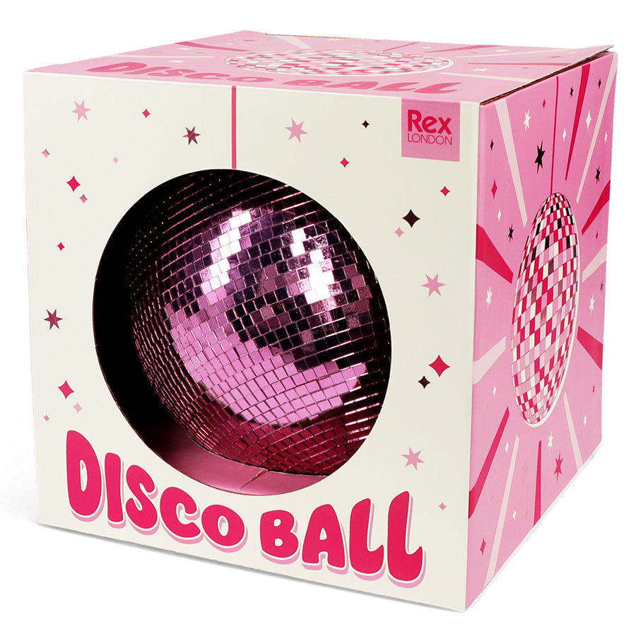 Disco Kugle Til Ophæng 20 CM - Pink