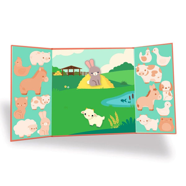 Djeco Tag Af Og På Stickers - Bondegårdsdyr