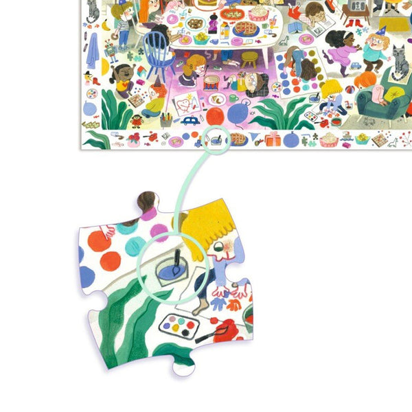 Observationspuslespil med Fødselsdag (54 brikker)