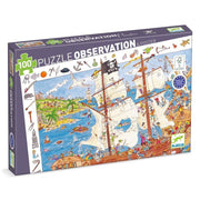 Observationspuslespil med Piratskib (100 brikker)