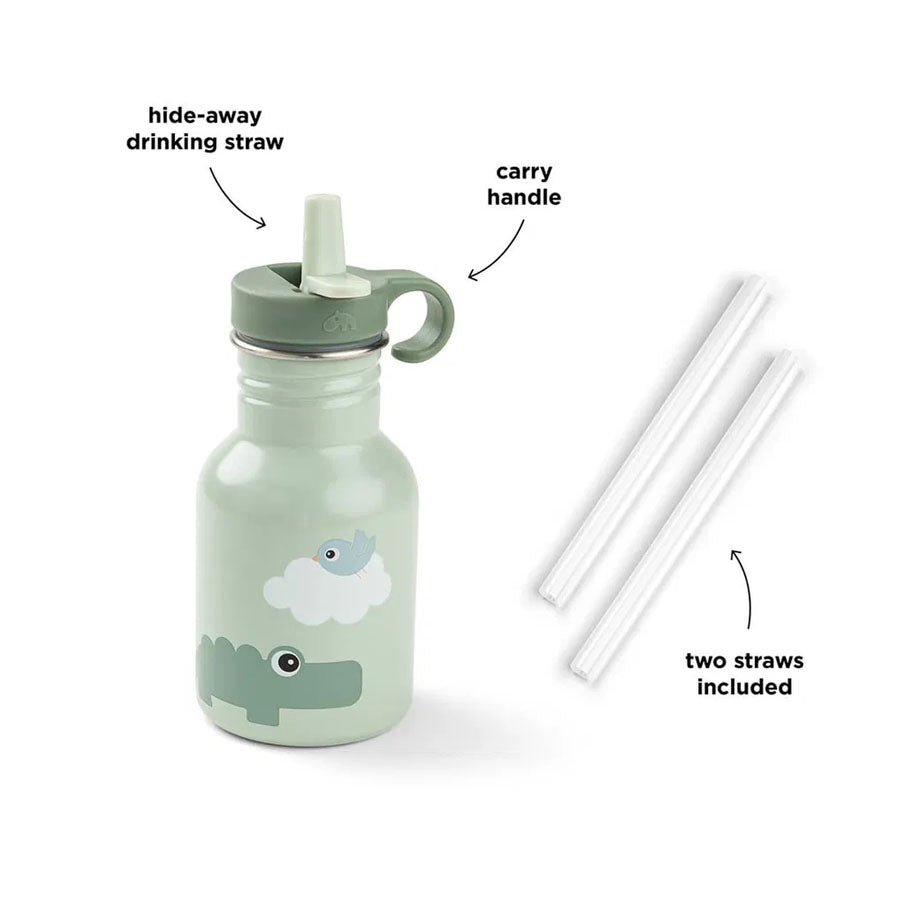 Done by Deer Drikkeflaske I Rustfrit Stål 350 ML, Playground Grøn