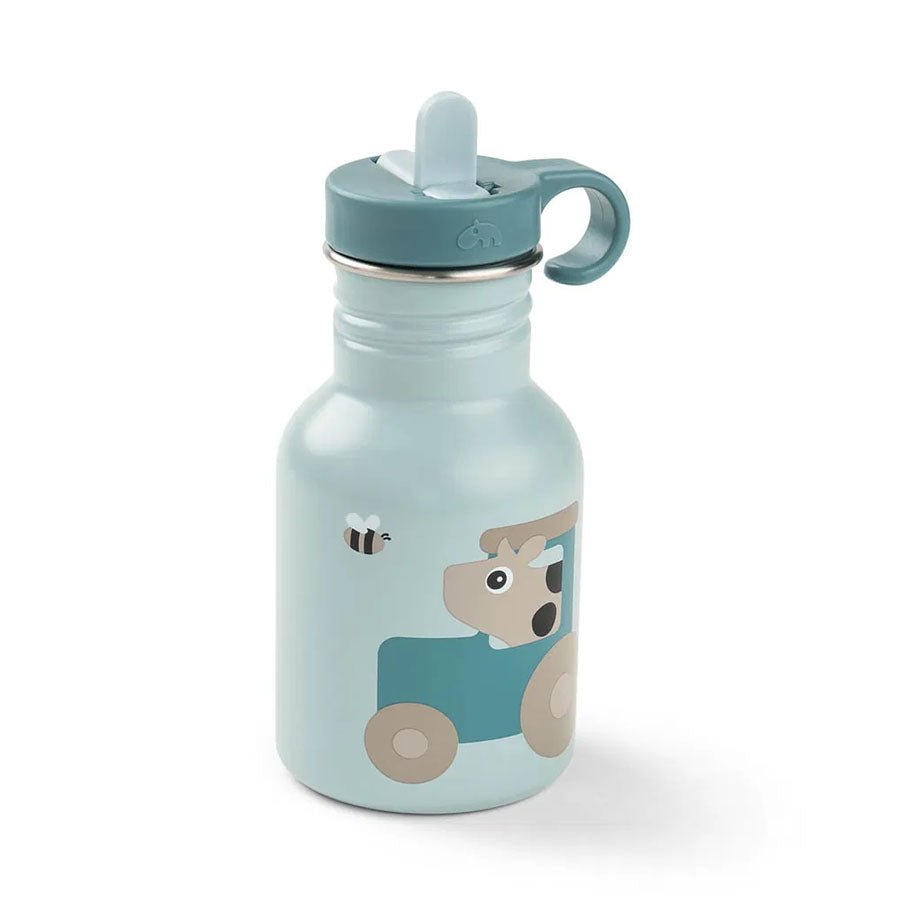 Done by Deer Drikkeflaske I Rustfrit Stål 350 ML, Tiny Farm Blå