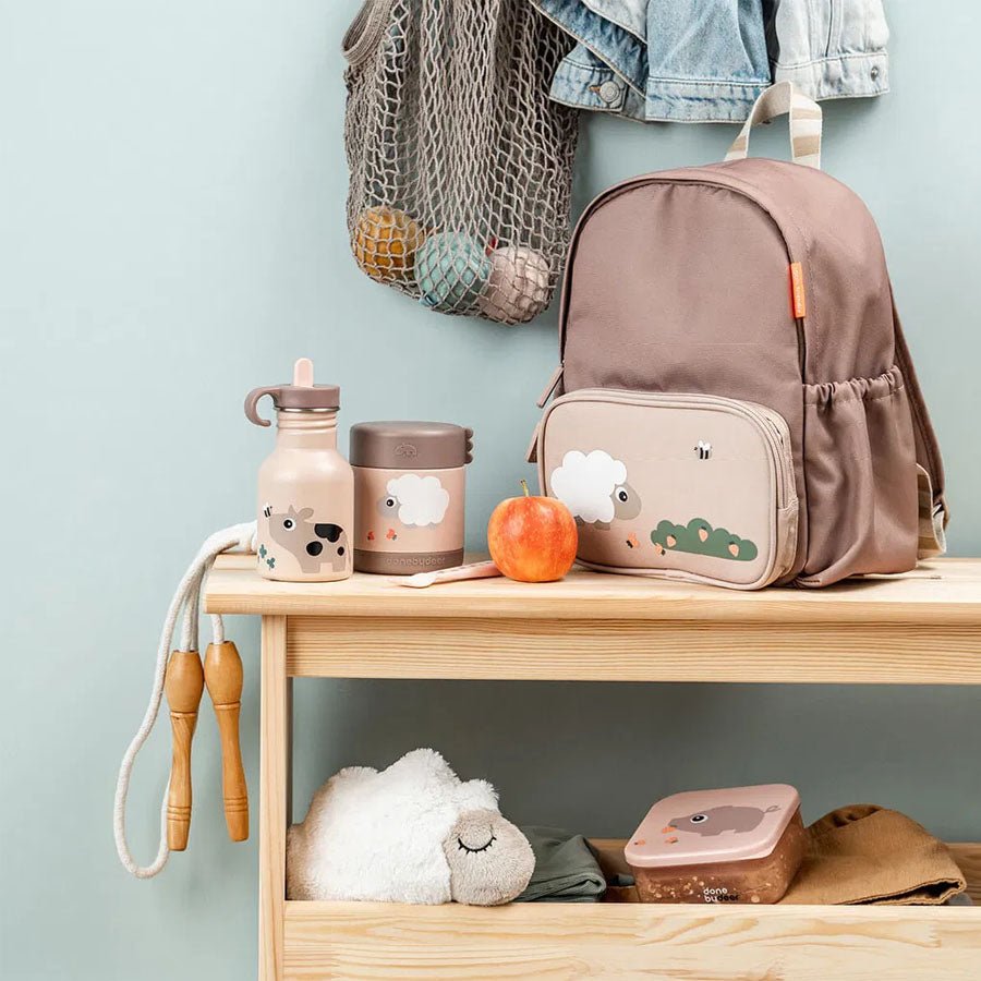 Done by Deer Drikkeflaske I Rustfrit Stål 350 ML, Tiny Farm Powder