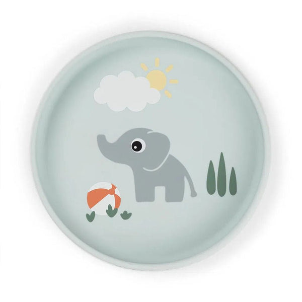 Done by Deer Sílikone Stick & Stay Tallerken, Playground Blå