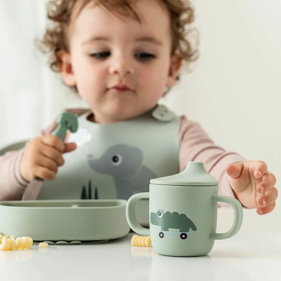 Done by Deer Silikone Tudkop Med 2 Hanke, Playground Grøn