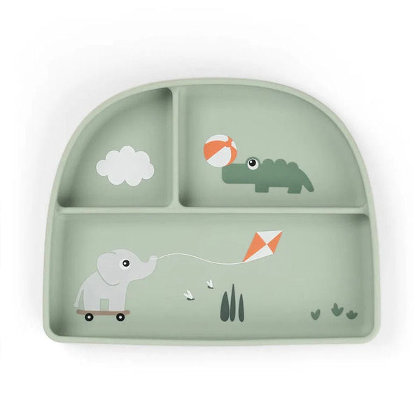 Done by Deer Stick & Stay Rumopdelt Tallerken, Playground Grøn