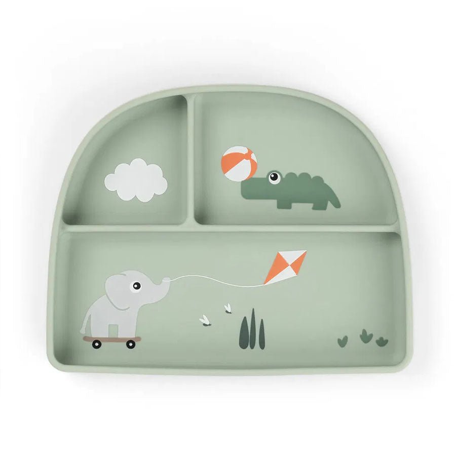 Done by Deer Stick & Stay Rumopdelt Tallerken, Playground Grøn