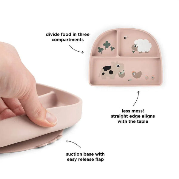 Done by Deer Stick & Stay Rumopdelt Tallerken, Tiny Farm Powder