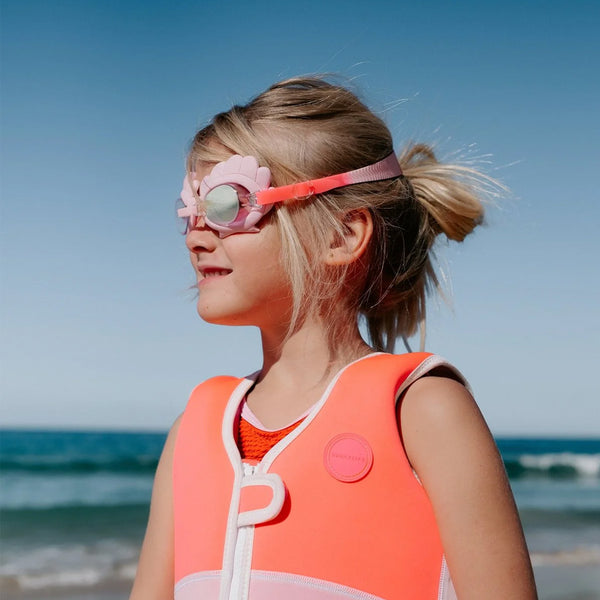 Dykkerbriller med Havfruen Melody i Neon Strawberry