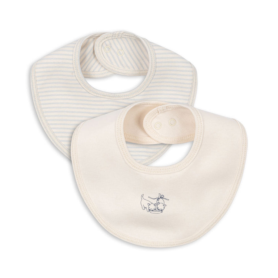 Fanga Fio Stripe 2-pak Hagesmæk, Blue Mix