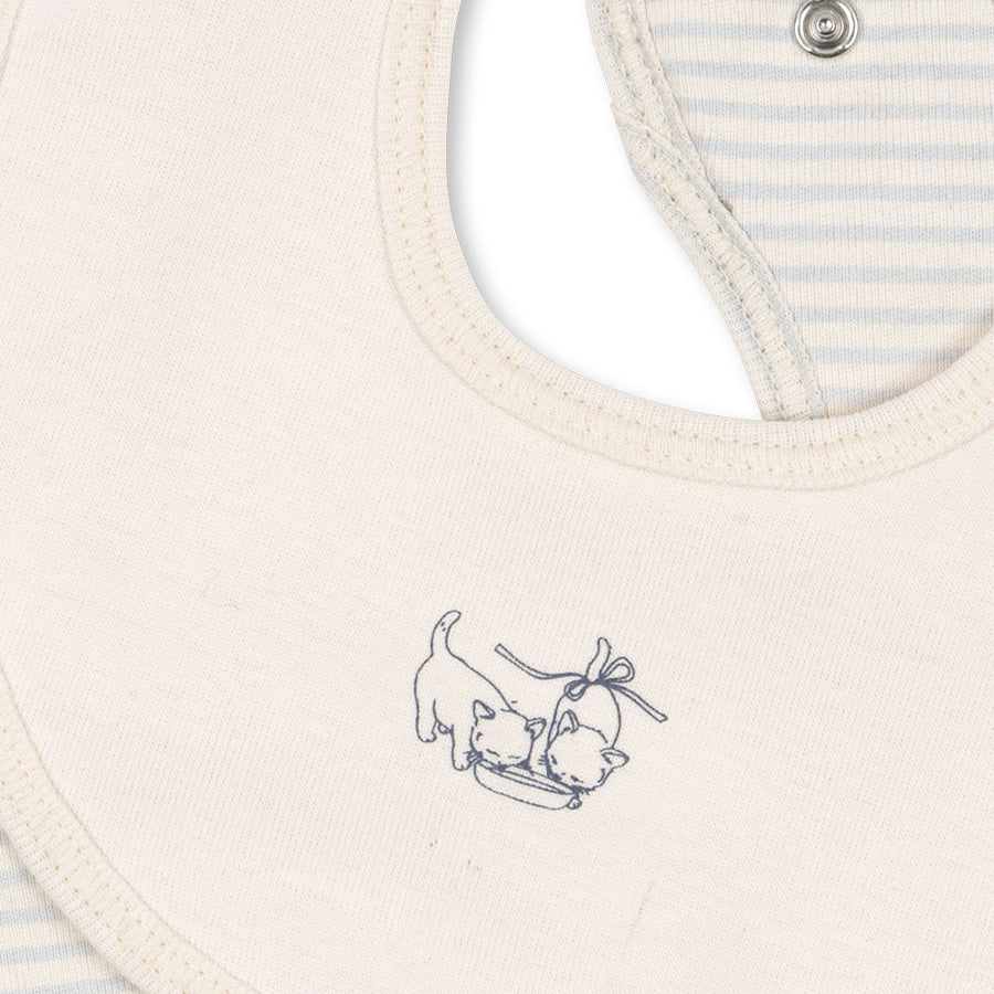 Fanga Fio Stripe 2-pak Hagesmæk, Blue Mix