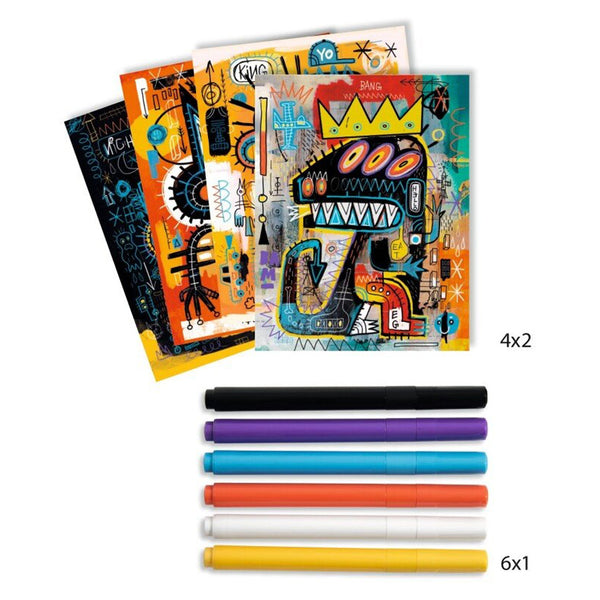 Farvelægning Inspired by Jean-Michel Basquiat