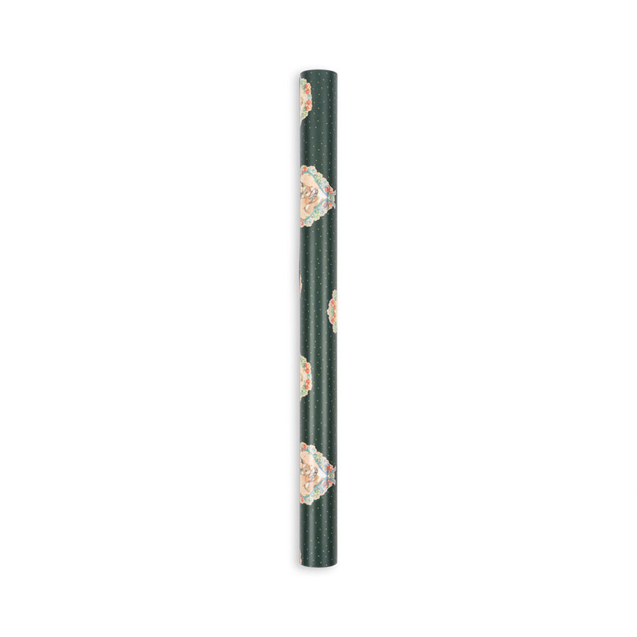 Gavepapir i Deer Diary Green