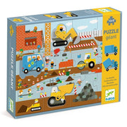 Gigant Puslespil med Byggeplads (12+5 brikker)