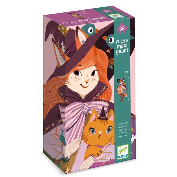 Djeco gulvpuslespil, Heksen Lily, 36 brikker