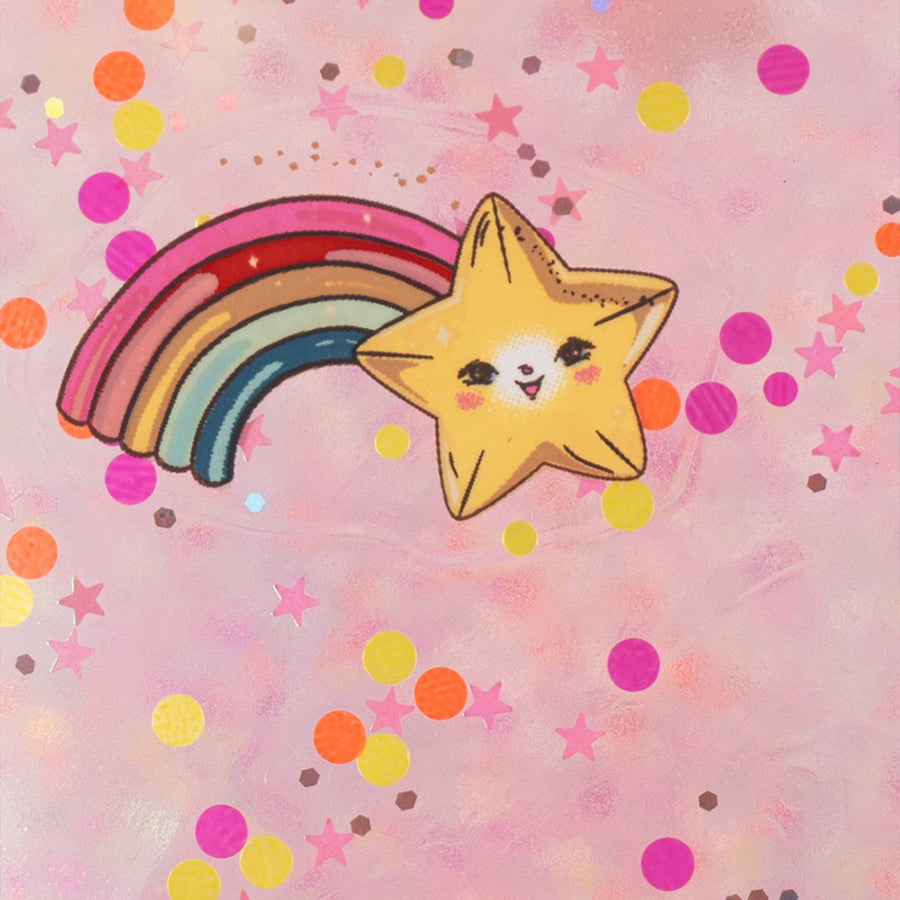 Glitter Hoppebold med Regnbue