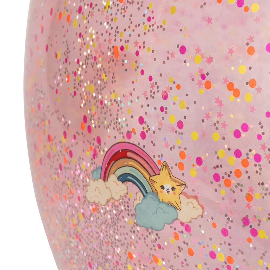Glitter Hoppebold med Regnbue