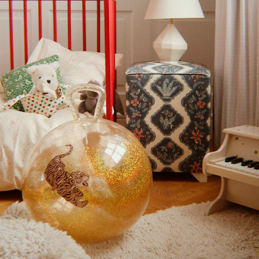 Glitter Hoppebold med Tiger