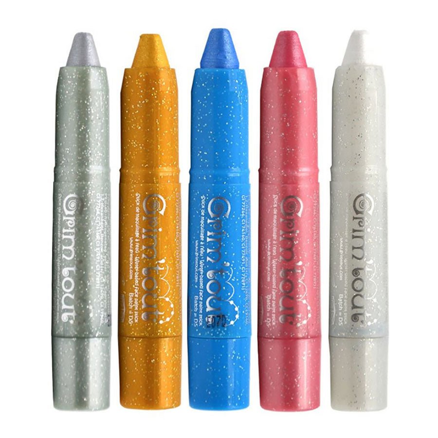 Grim Tout Ansigtsmaling, 5 stk - Metallic