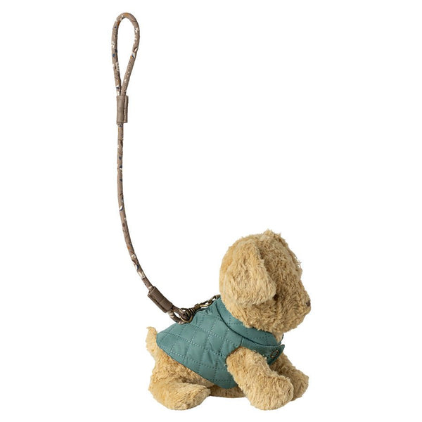 Halsbånd og Snor til Maileg Kæledyr i Mørk Mint