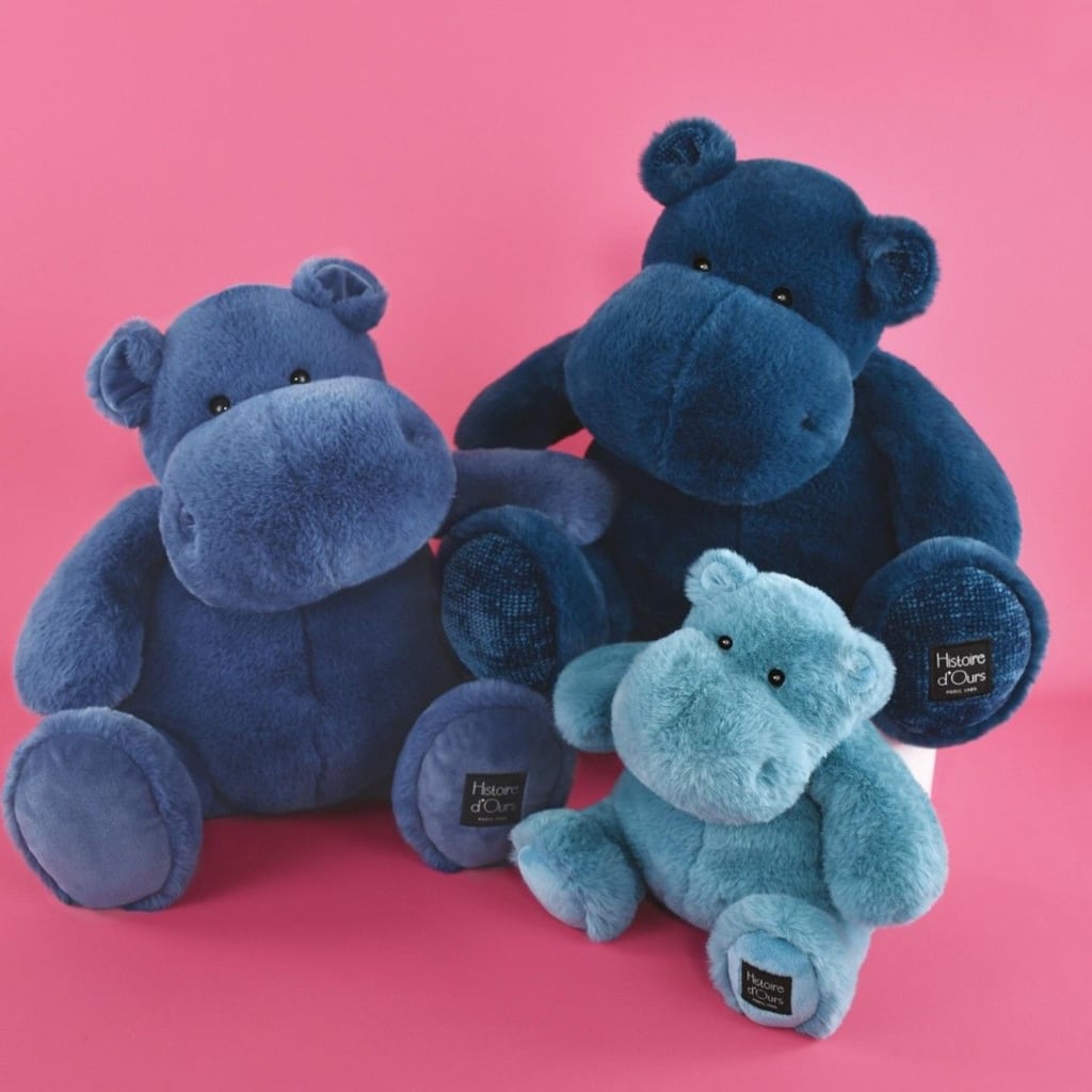 Hip'blue Flodhest Blå (40 cm) fra Doudou et Compagnie