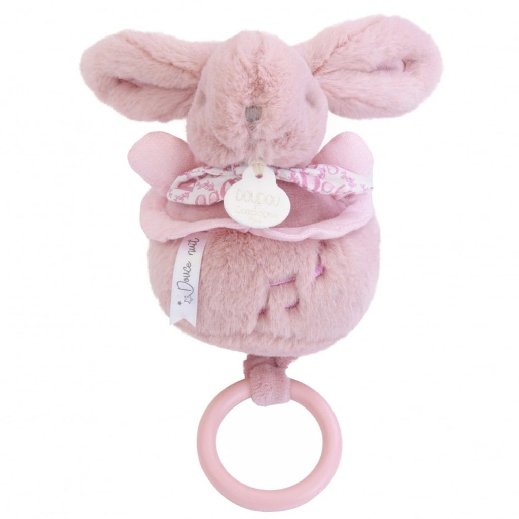 Kanin i Spilledåse i Rosa (20 cm) fra Doudou et Compagnie