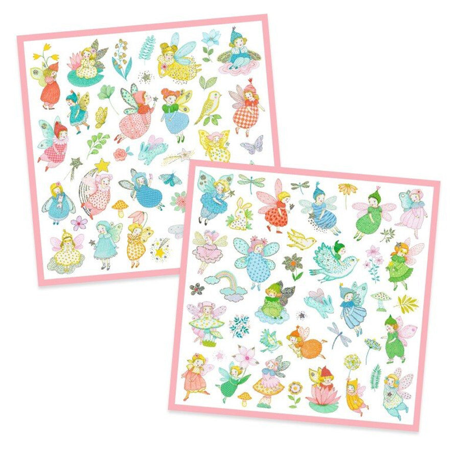 Klistermærker med Feer i Metallisk Effekt