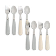 Konges Sløjd 8 - Pak Bestik, Creme/Onyx