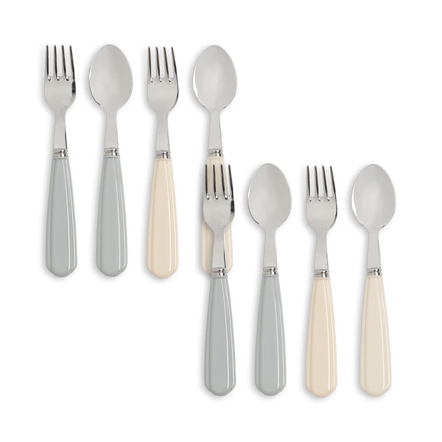 Konges Sløjd 8 - Pak Bestik, Creme/Onyx