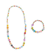 Konges Sløjd Flower Field Halskæde Og Armbånd, Multi
