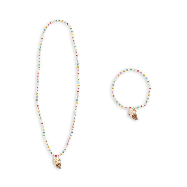Konges Sløjd Ice Cream Halskæde Og Armbånd, Multi