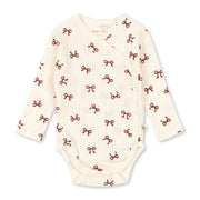 Konges Sløjd Minnie Newborn Bodystocking, Bow Rouge