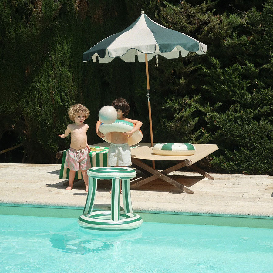 Oppustelig Basket Ball Kurv i Green Stripe