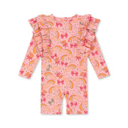 Konges Sløjd, Manuca frill onesie, rainbow bow C
