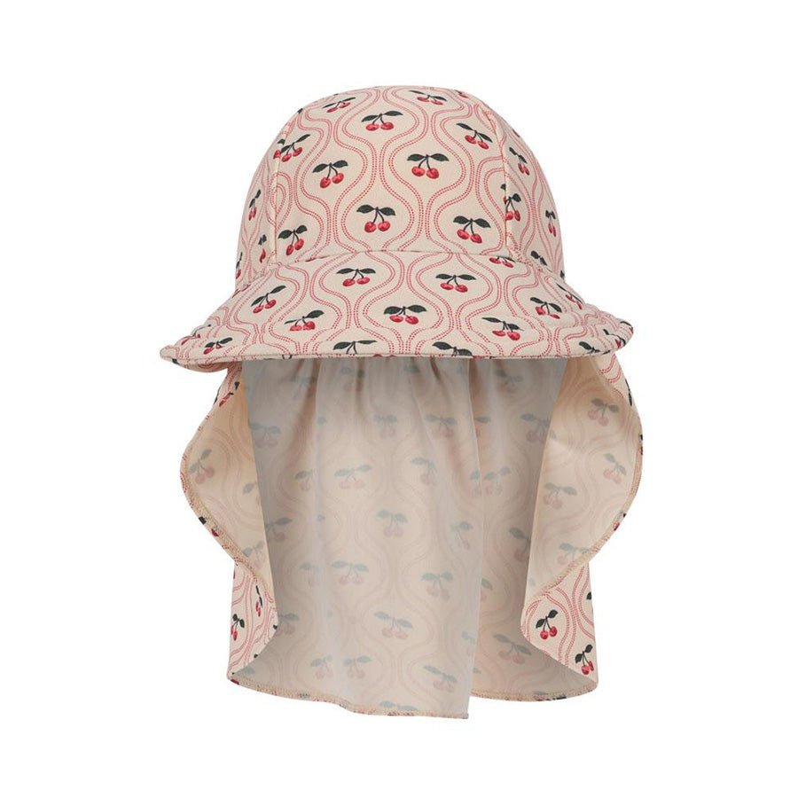 Konges Sløjd Merle solhat med flæser, cherry pink motif