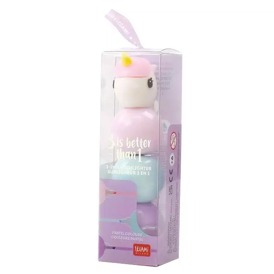 Legami 3-i-1 Highlighters, Enhjørning