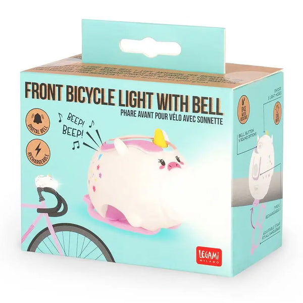 Legami Cykellygte Med Digital Ringklokke, Enhjørning