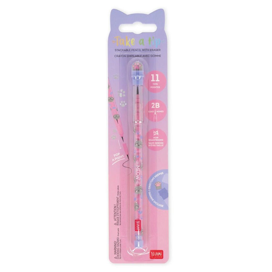 Legami Take A Tip, Blyant Med Flere Stifter - Kitty