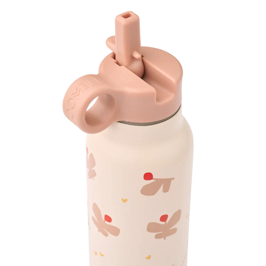 Liewood Falk Vand Flaske 350 ml, Butterfly / Apple Blossom