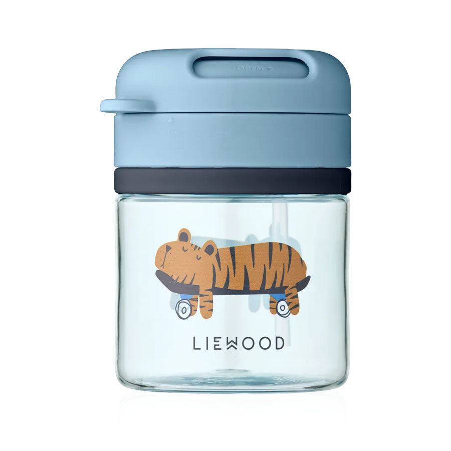 Liewood Pavia Tritan Kop Med Sugerør 280 ml, Fun / Beach Blue