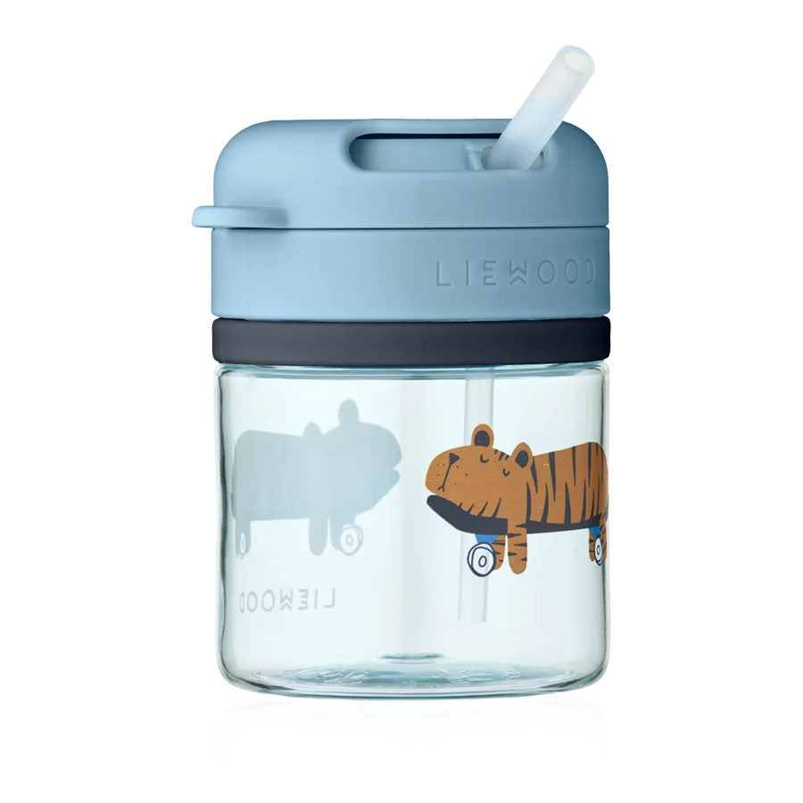 Liewood Pavia Tritan Kop Med Sugerør 280 ml, Fun / Beach Blue