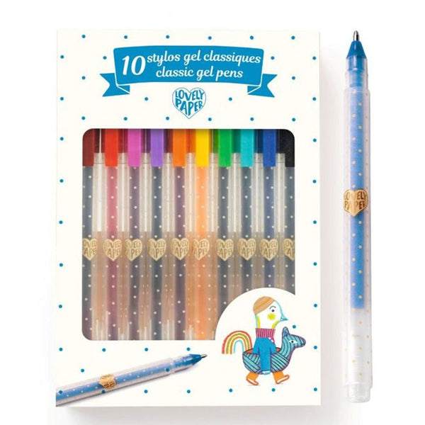 Lovely Paper Gelpenne i Klassiske farver (10 stk)