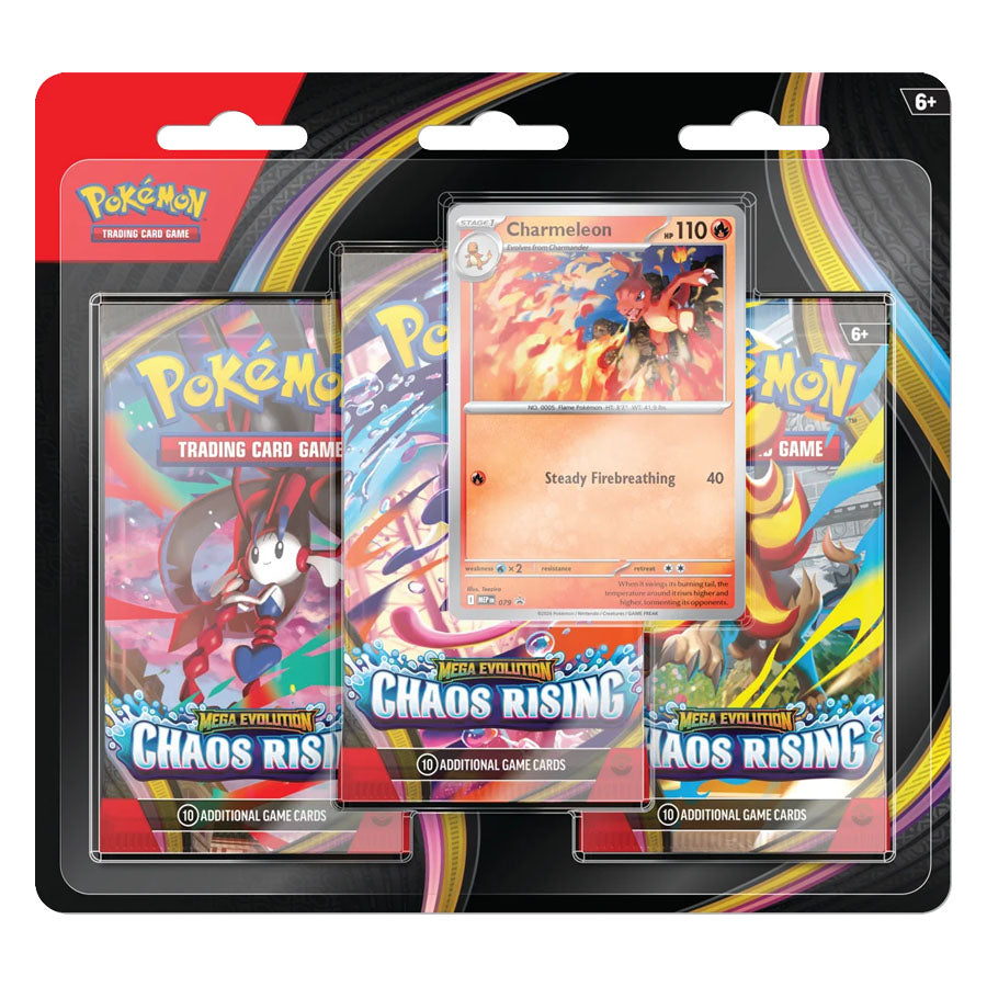 FORUDBESTLLING Mega Evolution: Chaos Rising Blister 3-Pak ME04